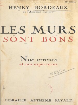 cover image of Les murs sont bons